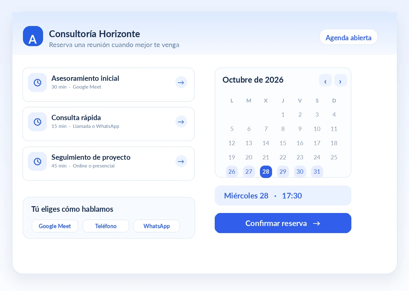 Agéndalo: presentación de la solución