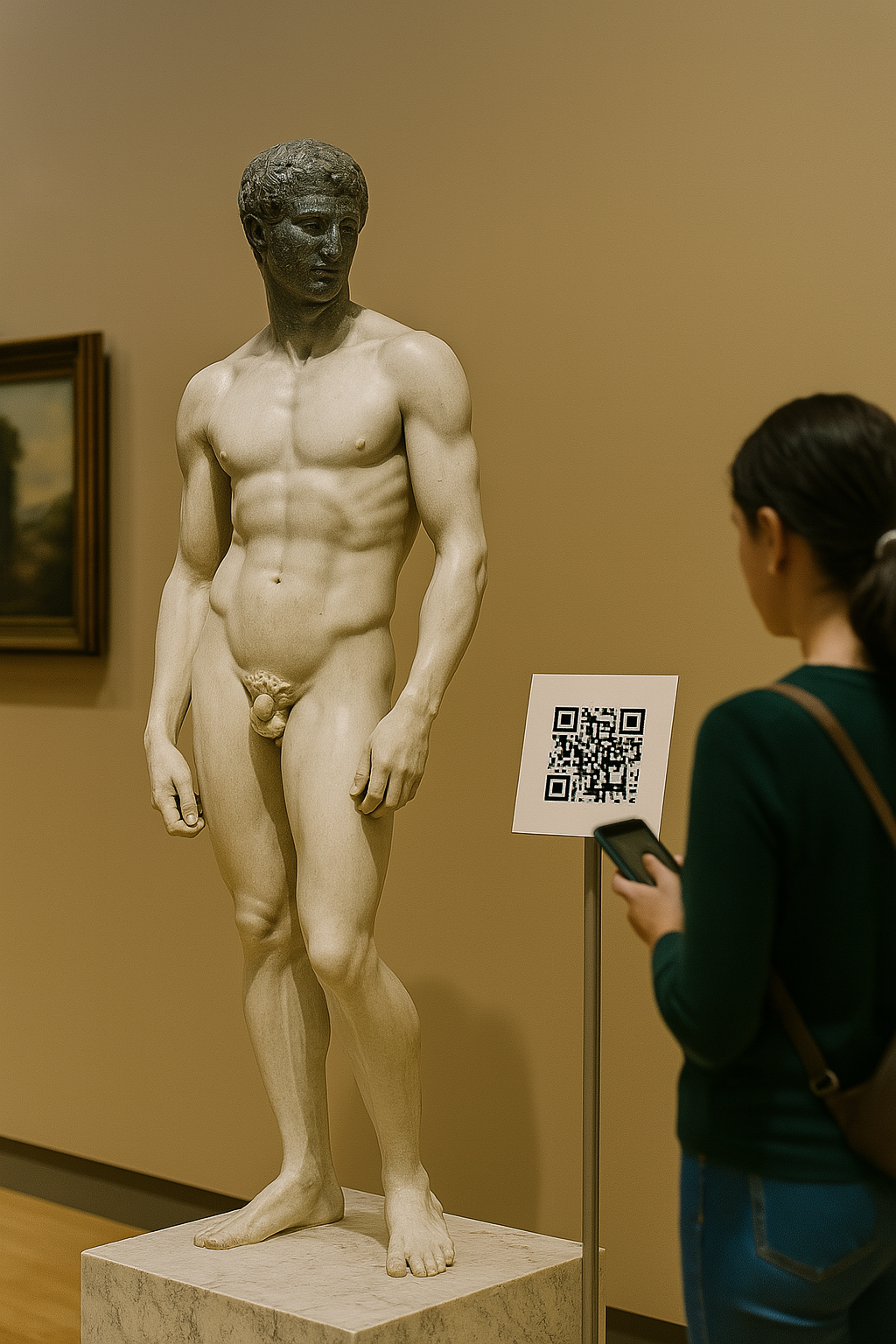 escultura codigo QR