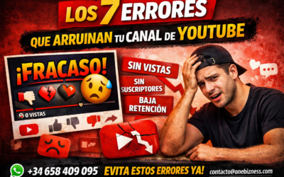 7 errores que están matando tu crecimiento en YouTube (y cómo evitarlos)