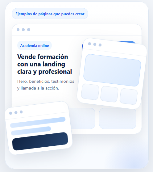 Creador de webs con IA: presentación de la solución